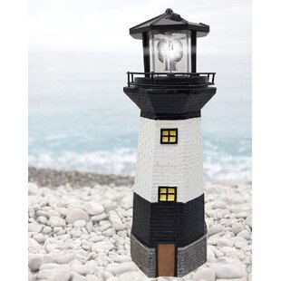 Garden lighthouse with store solar light